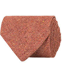  Silk/Cotton Donegal 8 cm Tie Burnt Orange