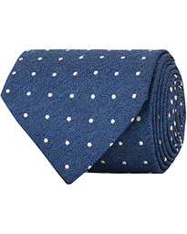  Silk Woven Dot 8 cm Tie Sky Blue