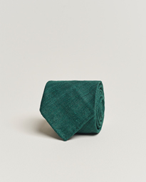  Tussah Silk Handrolled 8 cm Tie Green