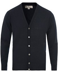  Merino Wool Cardigan Navy 