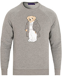  Luxury Fleece Polo Bear Sweatshirt Light Grey Melange