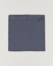  Silk Polka Dot Pocket Square Navy