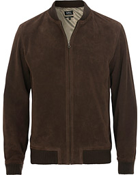  Bryan Blouson Suede Jacket Brown