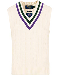  Wimbledon Collection Tennis Vest Cricket Cream