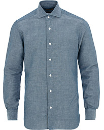  Dandylife Slim Fit Chambray Shirt Blue