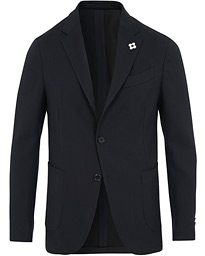  Wool Cotton Travel Blazer Navy