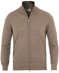  Merino Vintage Full Zip Light Brown