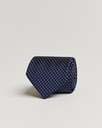  Micro Dot Classic Tie 8 cm Navy/White