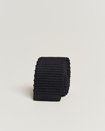  Knitted Silk Tie 6 cm Black