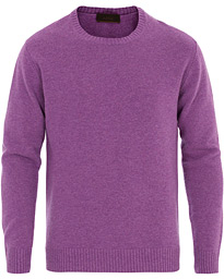  Virgin Wool Crew Neck Sweater Purple