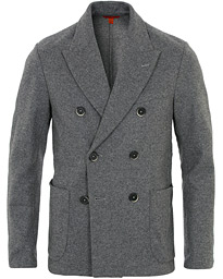  Mosto Double Breasted Herringbone Blazer Light Grey