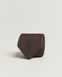  Silk Grenadine 8 cm Tie Brown