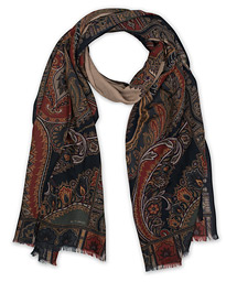  Wool/Yak Paisley Scarf Cream