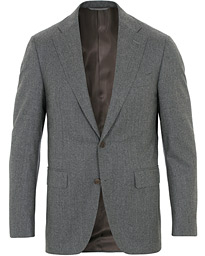  Capri Flannel Patch Pocket Blazer Grey Melange