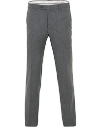  Capri Slim Fit Flannel Trousers Grey Melange