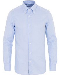  Soft Oxford Button Down Check Shirt Light Blue