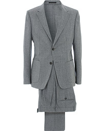  Techmerino Washable Flannel Suit Light Grey
