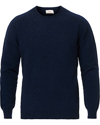 Shetland Crew Neck Sweater Navy