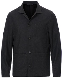  Louis Flannel Jacket Dark Grey Melange