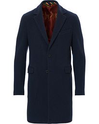  Cashmere Blend Wool Coat Navy