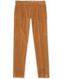  Pleated Corduroy Trousers Khaki