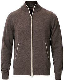  Heritage 2 Way Zip Cardigan Brown