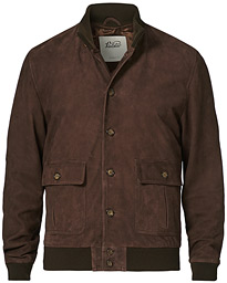  Valstarino Suede Jacket Dark Brown