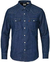 Levi's Barstow Western Standard Shirt Rinse Marbled – Blå