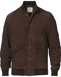  Valstarino Suede Jacket Dark Brown