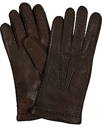  Peccary Handsewn Cashmere Glove Espresso