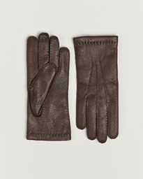  Peccary Handsewn Cashmere Glove Espresso