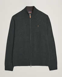  Merino Full Zip Cardigan Olive