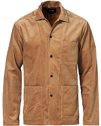  Cotton Corduroy Overshirt Beige