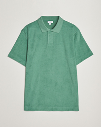  Towelling Polo Shirt Thyme Green