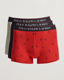  3-Pack Cotton Stretch Trunk Heather/Red PP/Black