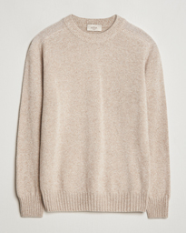  Wool/Cashmere Crew Neck Pullover Beige Melange