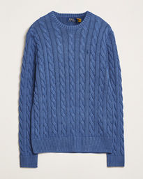  Cotton Cable Pullover Bright Blue