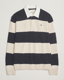  Knitted Barstriped Rugger Evening Blue