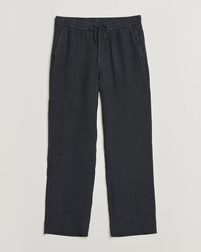 A Day's March Tamiat Linen Drawstring Trousers Black