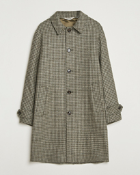  Houndstooth Wool Coat Beige