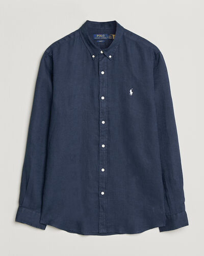 Polo Ralph Lauren Slim Fit Linen Shirt Newport Navy