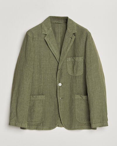 Aspesi Samuraki Linen Blazer Military