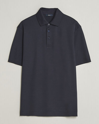 Herno Micro Piquet Polo Navy