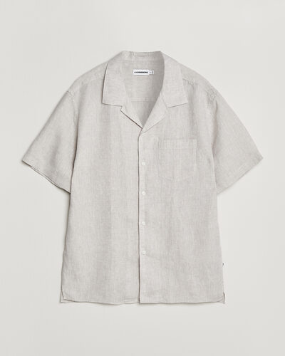 J.Lindeberg Elio Linen Short Sleeve Shirt Moonbeam
