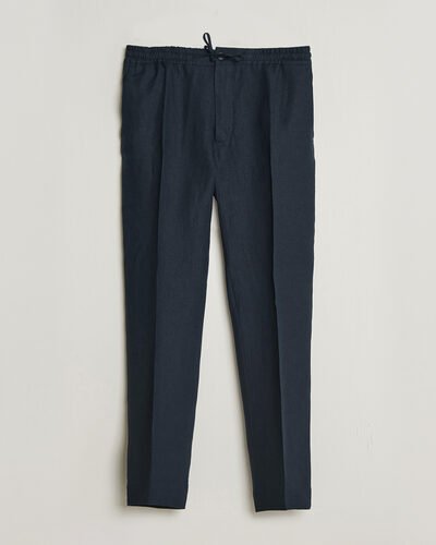J.Lindeberg Soren Drape Linen Pants Navy