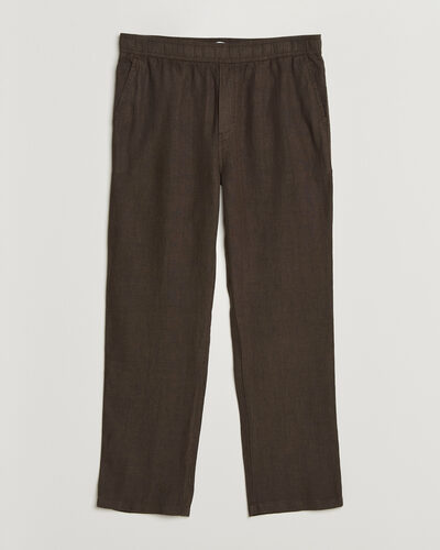 Samsøe Samsøe Jabari Linen Drawstring Trousers Turkish Coffee