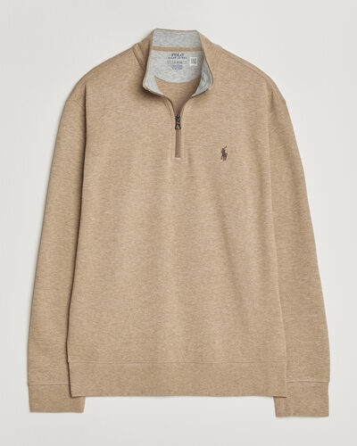 Polo Ralph Lauren Double Knit Half Zip Warm Brown