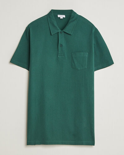Sunspel Riviera Polo Shirt Forest Green