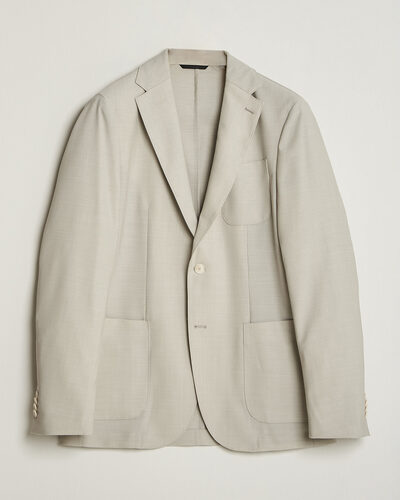 BOSS BLACK Hanry Wool Patch Pocket Blazer Light Beige