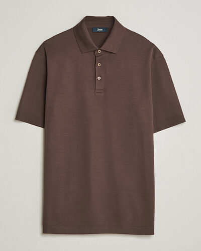 Herno Micro Piquet Polo Brown